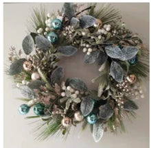  26"D, XMAS GREENS W/PINECONES/BERRIES/ORNAMENTS WREATH