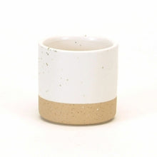  Cylinder Pot White/Speckles Sandstone Base