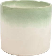  Green Reactive Glaze Cylinder Ceramic 6.5"
