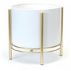 White/Gold Floor Planter